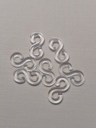 Haczyki typu S do bransoletek 20 szt bezbarwne