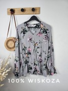 Bluzka damska wiskoza szara wzór zwierzęcy roślinny M 38  Soaked in Luxury