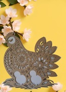 Kura Wielkanocna z Pisklętami HDF30cm x 20cm