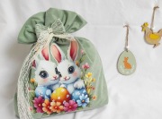 Worek prezentowy Wielkanoc, materiałowy, Duży, Nowy