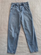 Niebieskie spodnie jeansowe jeansy Mom Fit Top Secret 38