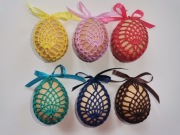 6/3 Szydełkowe koszulki na jajka - zestaw 6 szt