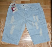 44^  st-Lanki spodenki szorty jeans przetarcia 38/40 nowe