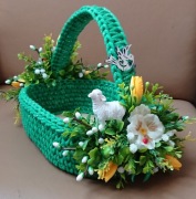 Koszyk wielkanocny  zielony 