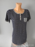 Nowa koszulka w paski z kieszonką 