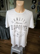 883 Police XXL t-shirt męski kremowy melanż lato