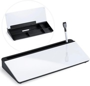 Szklana tablica na biurko ze schowkiem organizer na biurko 