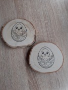 Pisanka Wielkanocna. Podkładka pod kubek, dekoracja koszyczka. 