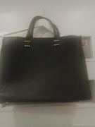 Shoperka duża usztywniana czarna H&M