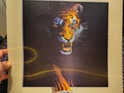 Obraz trójwymiarowy 3d tygrys tablica