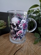 Szklanka kubek Handmade 400ml Gotycka czaszka 