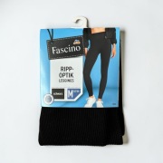 Fascino legginsy damskie czarne seamless wysoki stan M 42/44 prążkowane