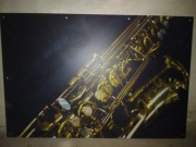 Metalowa Grafika Model Saksofonu