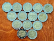 Zestaw monet 2 euro okolicznościowe