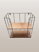 PÓŁKA PODWÓJNA METAL DREWNO MINIMALISTYCZNA UNIWERSALNA PRAKTYCZNA