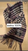 Szalik 150/24cm wełna jagnięca 100% lambswool 