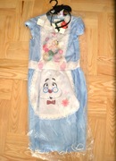 6^   sukienka Alicja w krainie czarów strój 9/10 Lat_134/140 cm nowa