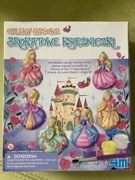 Brokatowe księżniczki z gipsu, magnes, broszka DIY