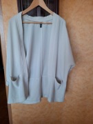 Lekki sweterek koszula narzutka H&M divided M beżowy z kieszeniami