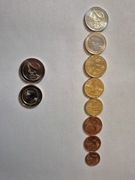 Euro Bułgaria od 1 centa do 2 euro komplet plus 1 i 2 euro