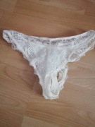 Majtki Chantal Thomass  ecru i czarne roz 36 38 40
