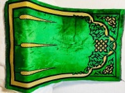 DYWANIK,MODLITEWNIK,gobelinek aksamit.105x65cm.ZIELONY.