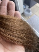 Włosy naturalne kitka  metodą keratynową-brąz