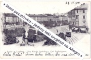 LWÓW LWIW LEMBERG Ulica Karola Ludwika, pomnik i tramwaj obieg 1901