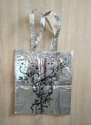 Srebrna torba nadruk tatuaż 2000s rock alternative A4 emo punk