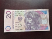 20 zł 1994 rok seria FU bardzo ładna 