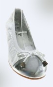 Srebrne klasyczne balerinki r. 37 