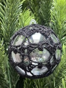 Bombka szydełkowa - rękodzieło-czarny