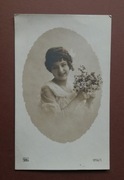 POCZTÓWKA FOTO DZIEWCZYNA 1920 ROK UNIKAT DLA KOLEKCJONERA