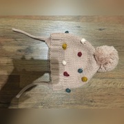 ZARA czapka na podszewce roz.12-18 msc