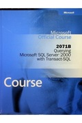 2071B Querying Microsoft SQL Server 2000 + 2 CD