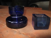 szkło fioletowe wazon kwadratowy