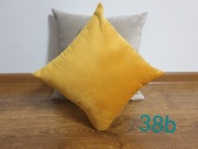 M038 poszewki na poduszki 30x30 żółta welwet welur