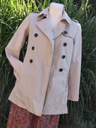 Zara Basic płaszcz trencz prochowiec lata 60 klasyczny S