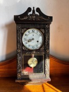 Unikatowy wiszący zegar Polaris ręcznie zdobiony dekoracyjny antyk