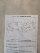 Stolik konsolowy rustykalny brąz 