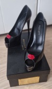 Czarne bardzo wysokie szpilki PHILIPP PLEIN na platformie roz.38 ORYGINAŁ!