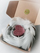 Uchwyt serduszko w brokacie róż