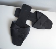 38 czarne stylowe klapki H&M 
