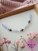 Bransoletka z kamieni naturalnych, agat, kamień księżycowy, koral