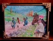 PRZED SZARŻĄ POD SAMOSIERRĄ- OBRAZ OLEJNY NA PŁÓTNIE-J. KOSSAK 