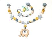 Zestaw upominkowy–ozdoba do wózka+zawieszka z imieniem na zamówienie