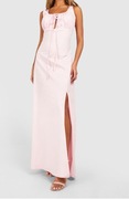 M bawełniana sukienka maxi ruched bust Boohoo 
