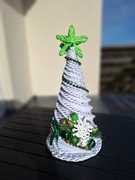 Choinka z wikliny, Biała choinka ze światełkami led, Stroik świąteczny 