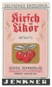 Etykieta na alkohol, LIKIER WIŚNIOWY, Kamienica-Bielsko, Jenkner