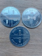 USA Mikronacje Purple Shaftieuland zestaw 1970 stan I; 3 monety; aluminium